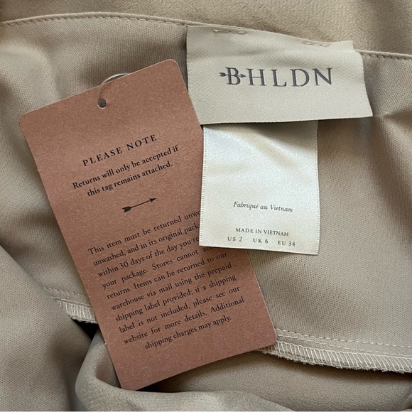 nwt: bhldn freya satin charmeuse dress - Picture 7 of 9